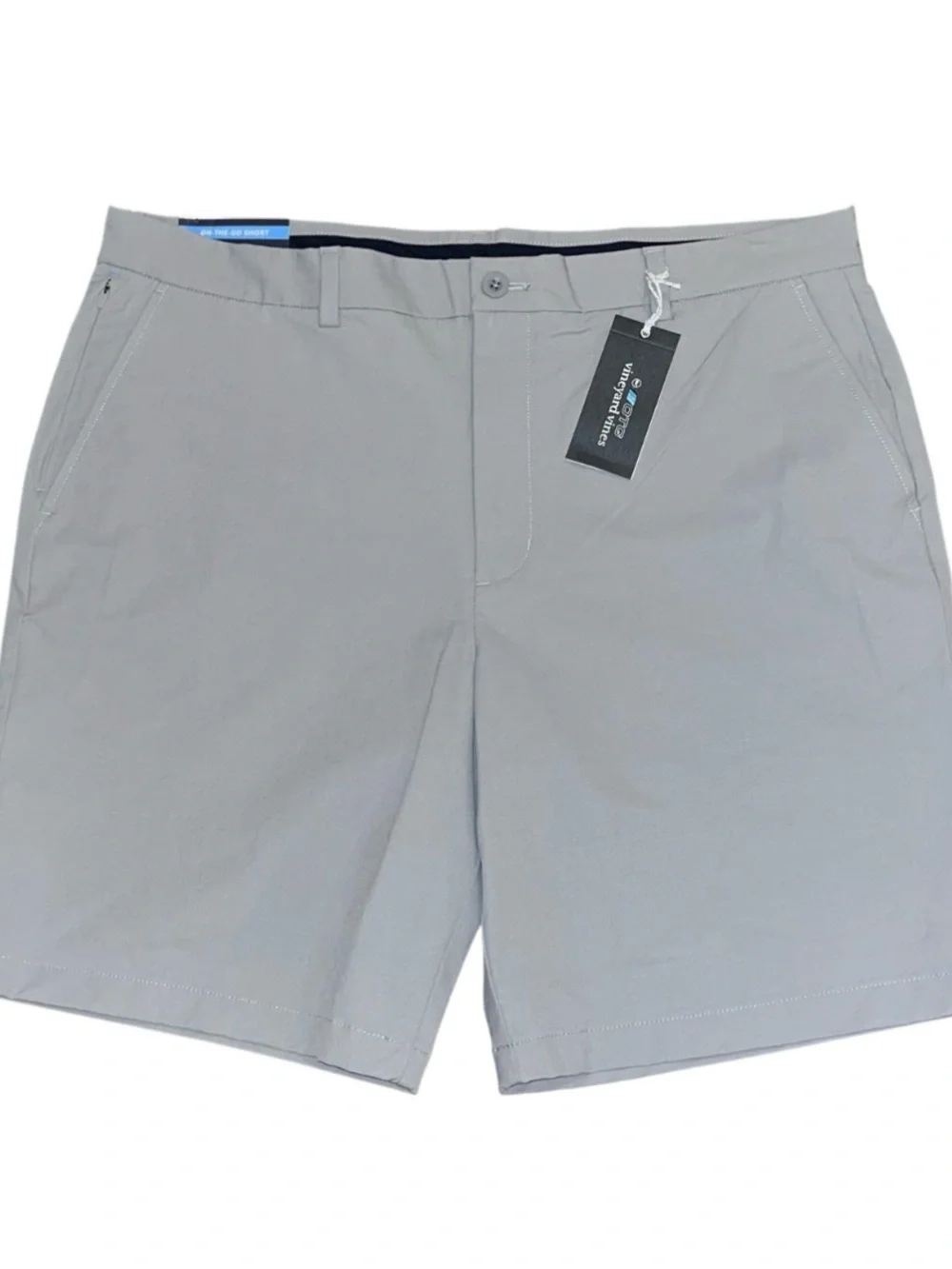Vineyard Vines OTG On The Go 9” Gray Khaki Shorts Casual NWT Men’s 38 - Picture 1 of 7